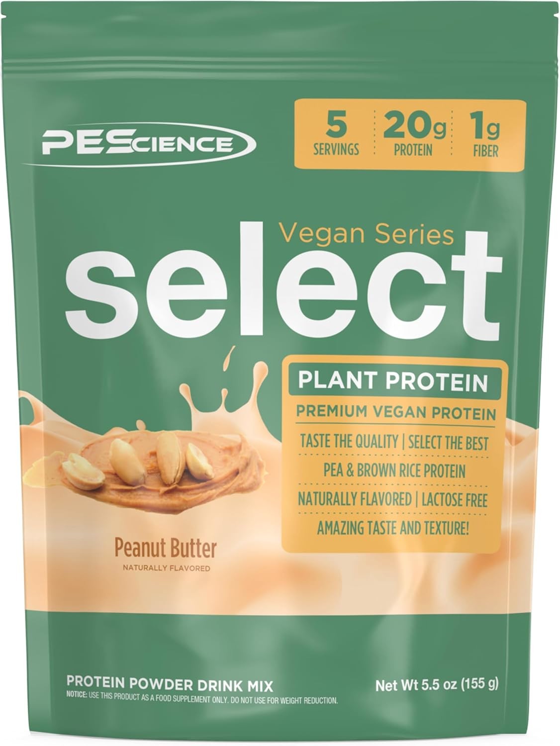 Plant-Based Vegan Protein Powder: Pea + Rice Protein Blend, Gluten/Dairy/Soy