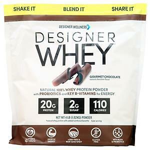 Designer Protein Designer Whey Natural 100% Whey Protein Gourmet Chocolate 4 lbs