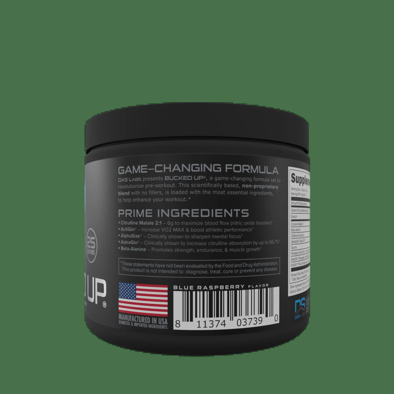 Pre-Workout Powder, Blue Raz, Vitamin B12 & 200Mg Caffeine, 25 Servings