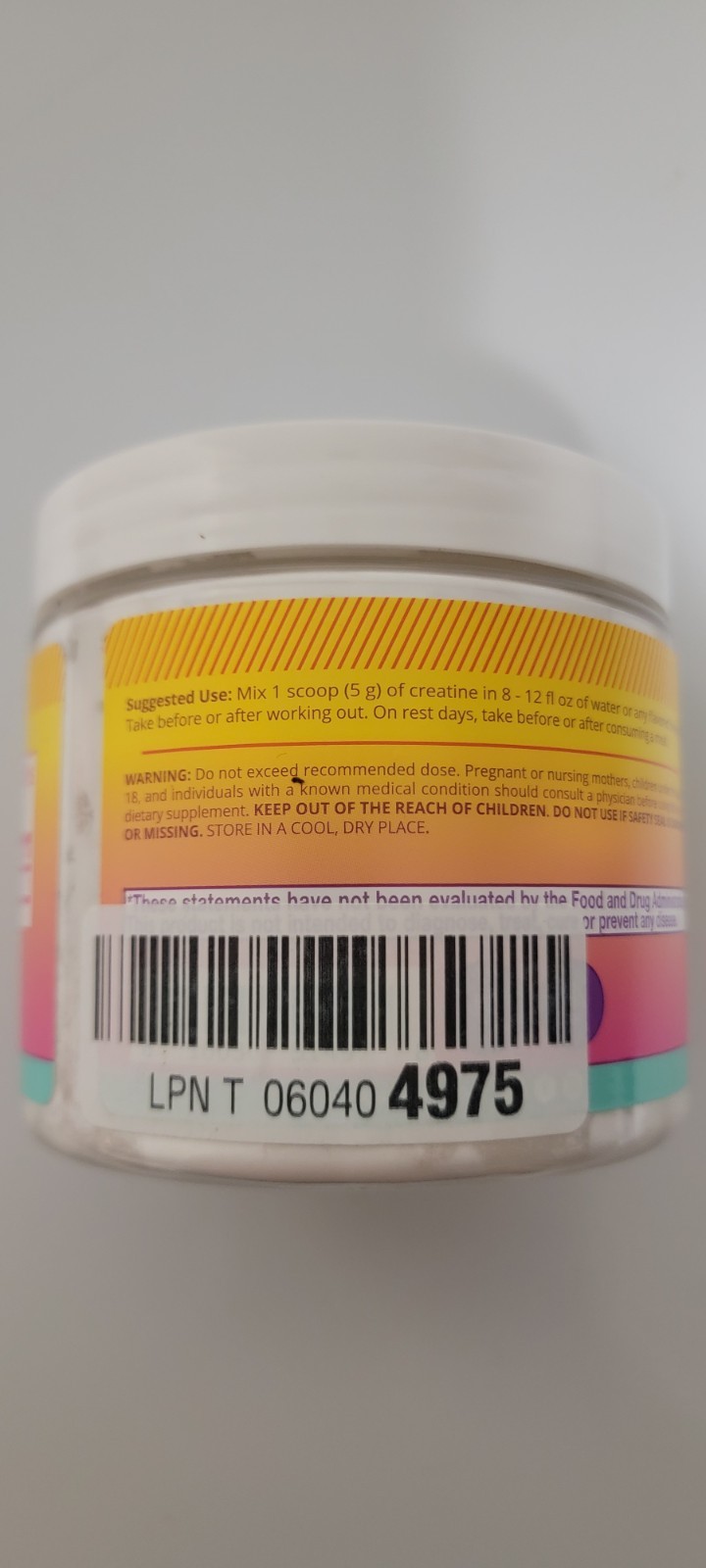 Alani Nu Creatine Monohydrate Powder Unflavored 5.2oz 5g 30 Servings