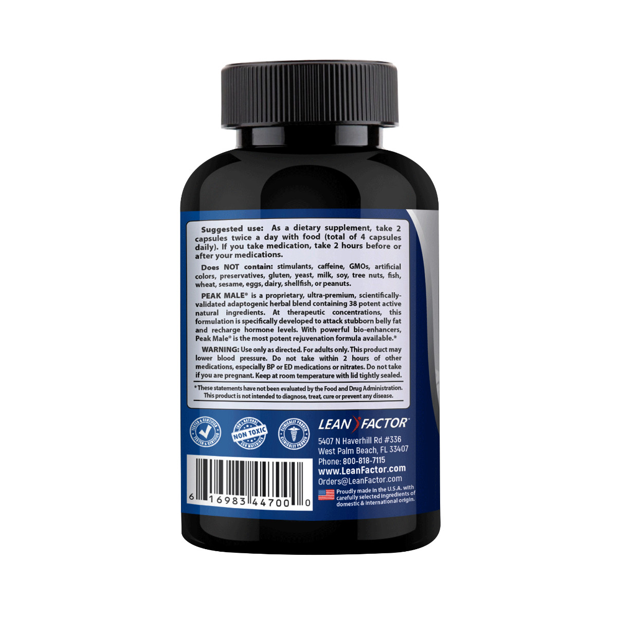 Peak Male Professional Strength Testosterone Booster – Melt Away Belly Fat