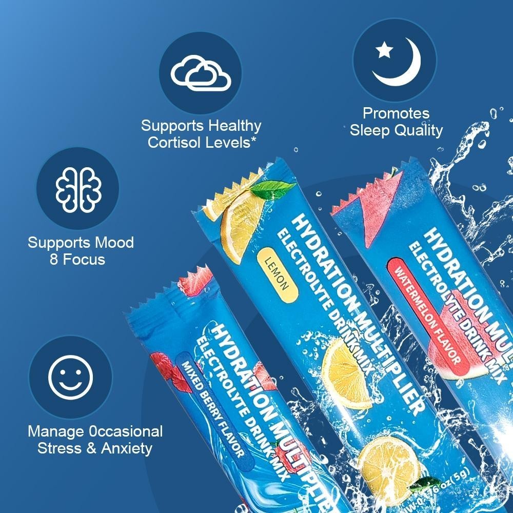 Crasye Travel Pack: Vitamin D3, B12, B5, Magnesium & L-Theanine for Focus