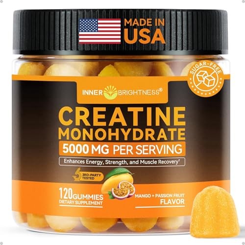 Creatine Monohydrate Gummies 5000mg 120ct Muscle Growth Energy