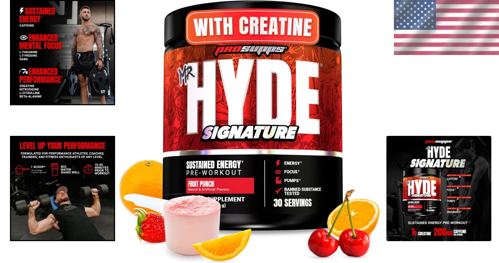 Ultimate Energy Pre Workout – Mr. Hyde Signature, 30 Servings, Fruit Punch
