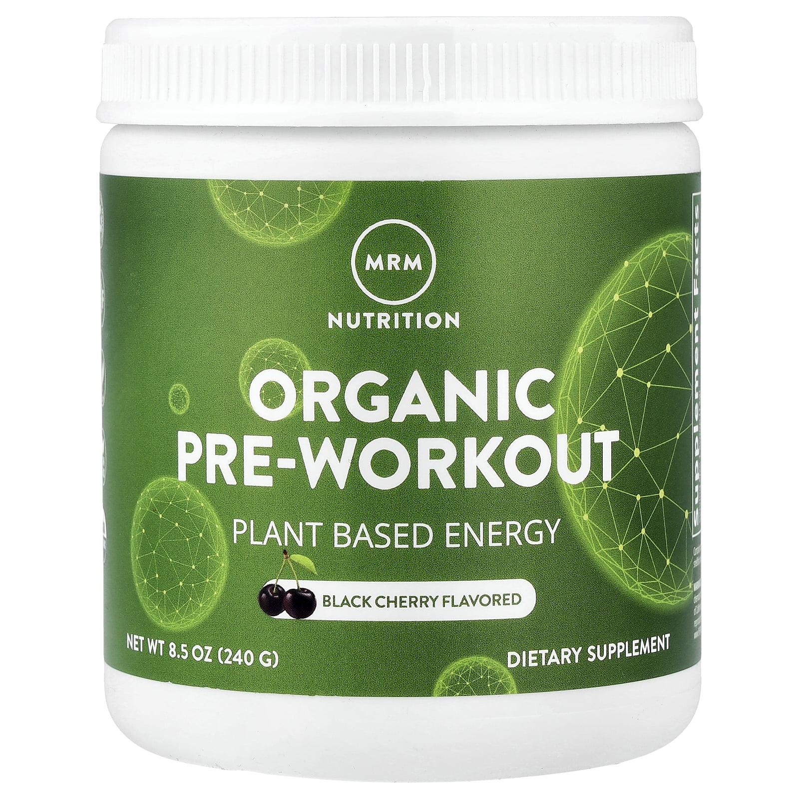 Nutrition Organic Pre-Workout, Black Cherry, 8.5 Oz (240 G)