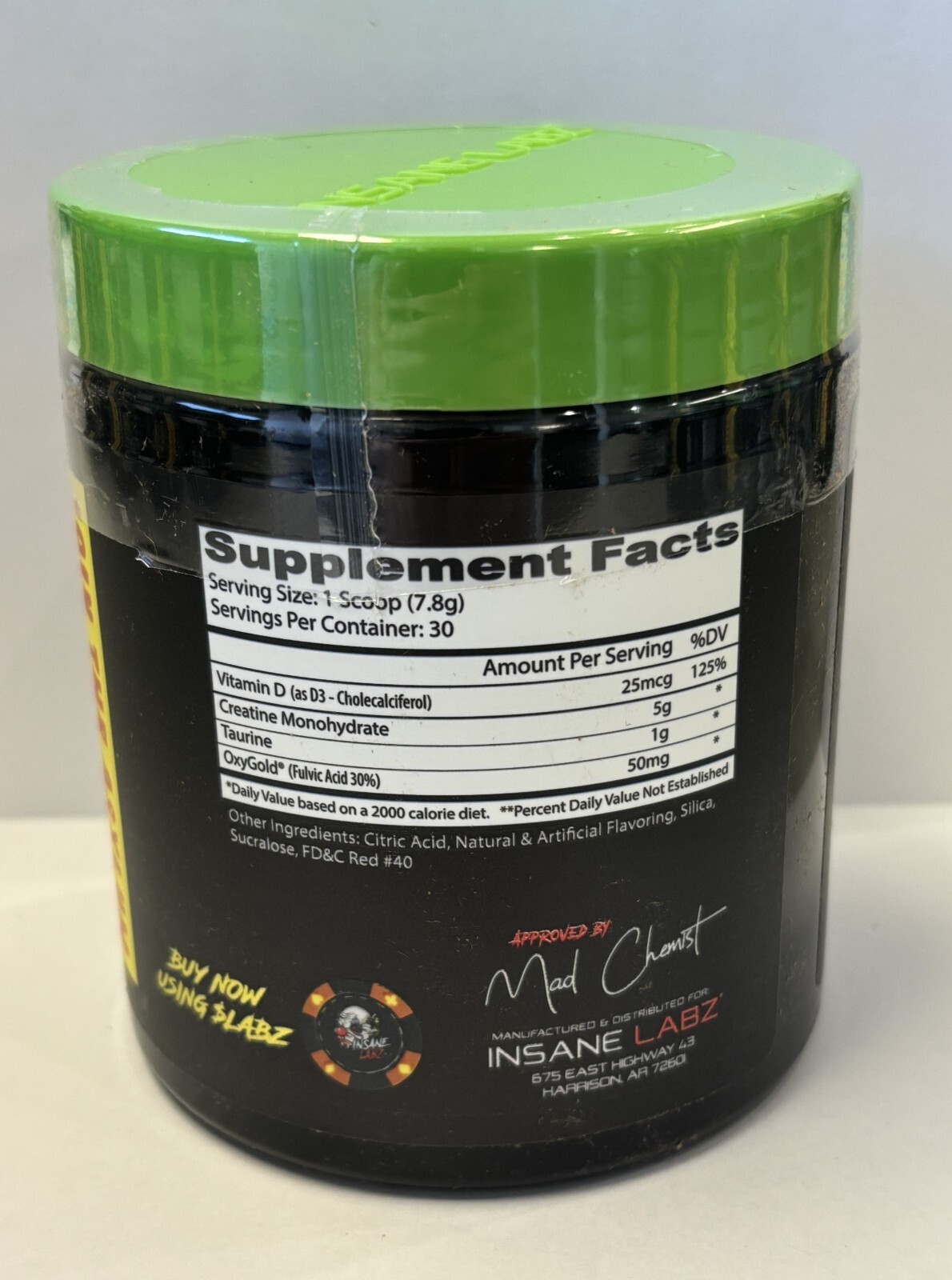 Insane Labz Creatine Craig Fruit Punch 30 Servings