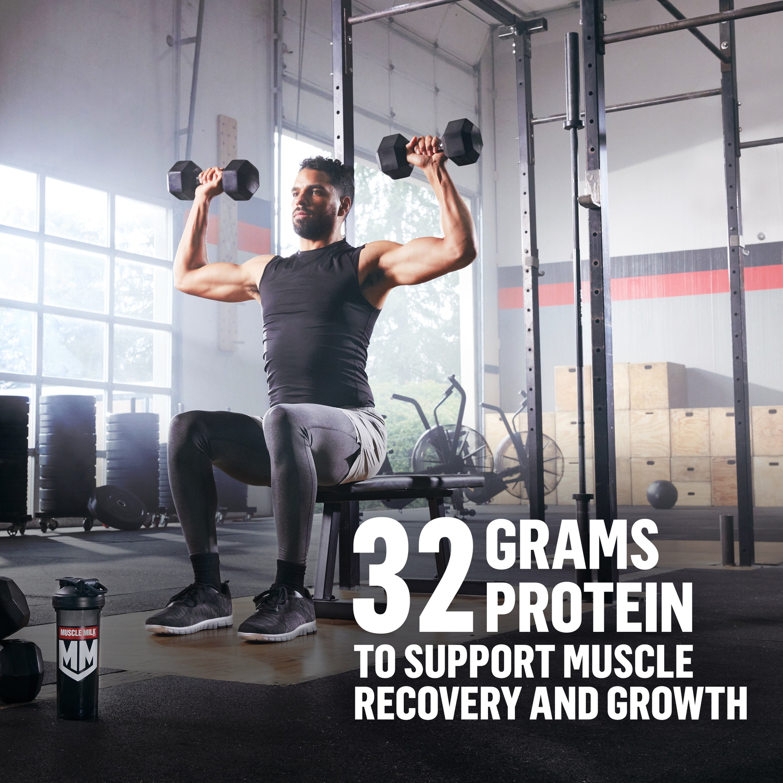 Muscle Milk Genuine Protein Powder, Vanilla, 32g Protein, 1.9lb, 30.9oz