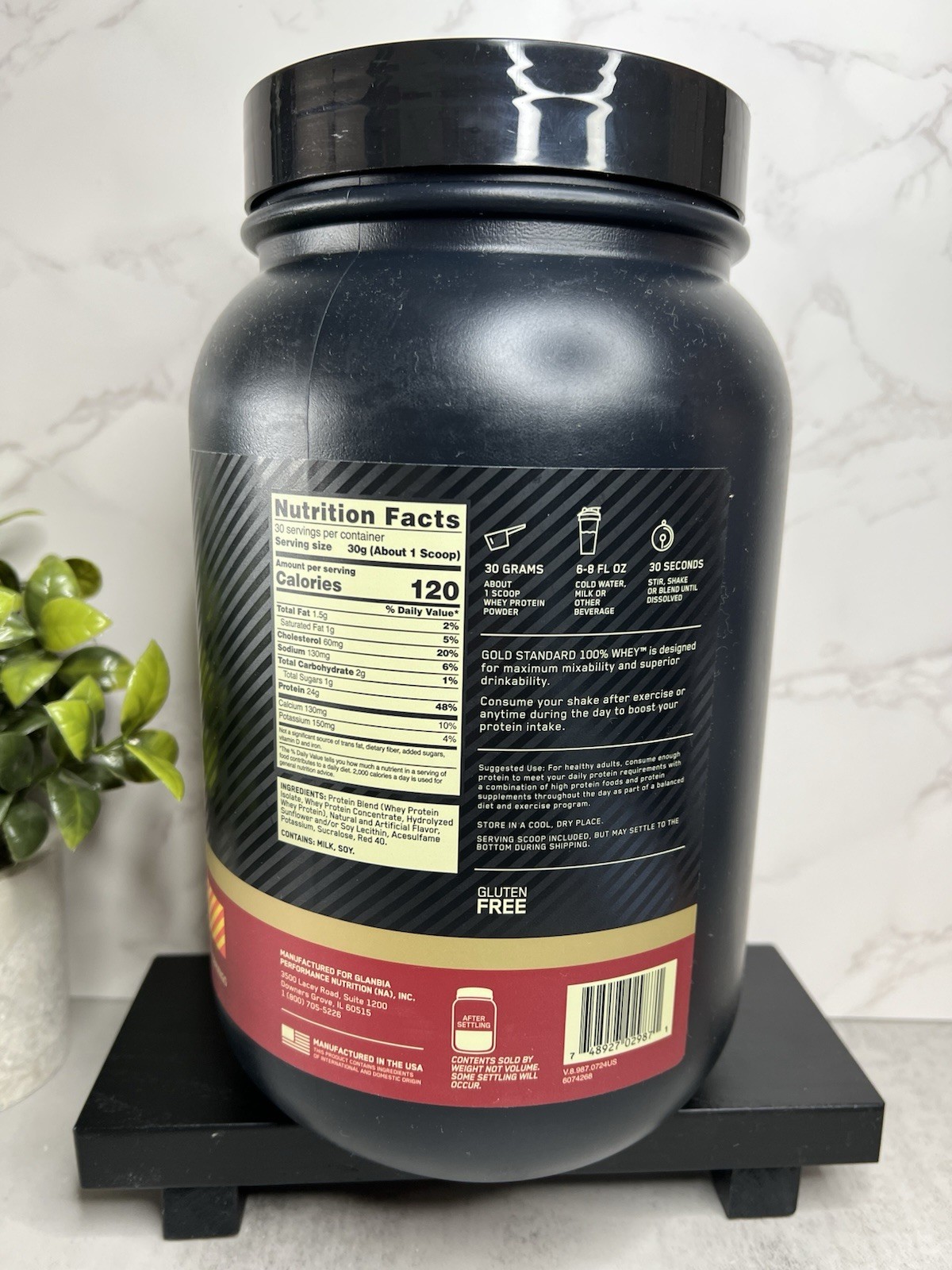 Optimum Nutrition Gold Standard Whey Strawberry Banana 2lb 30 Serv Exp 09/27