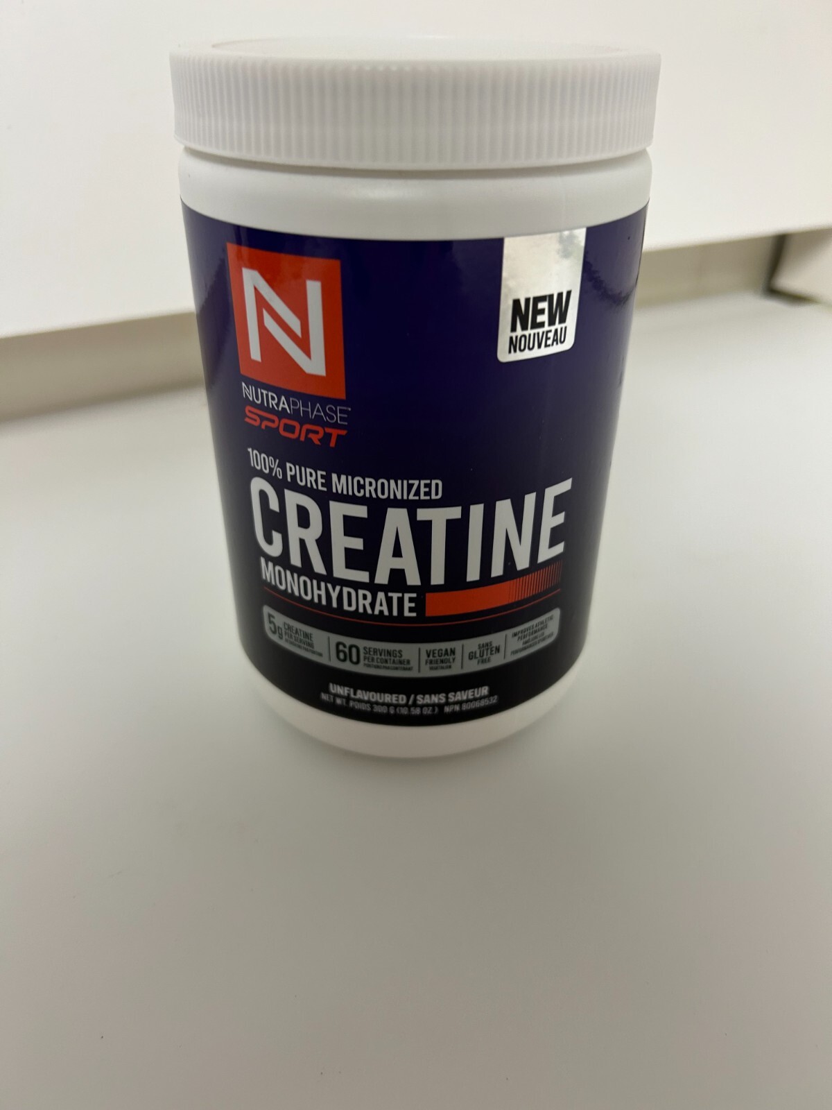 NUTRAPHASE CREATINE MONOHYDRATE PW MICRONIZED UNFLAVORED 60 Servings 300 Grams💪