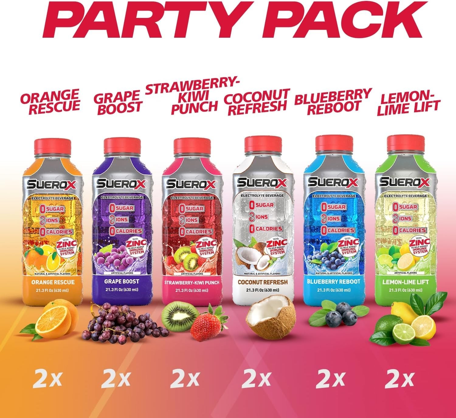 Unique Electrolyte Blend – Zero Sugar Sports Hydration Drink, 12 x 21.3 Fl oz