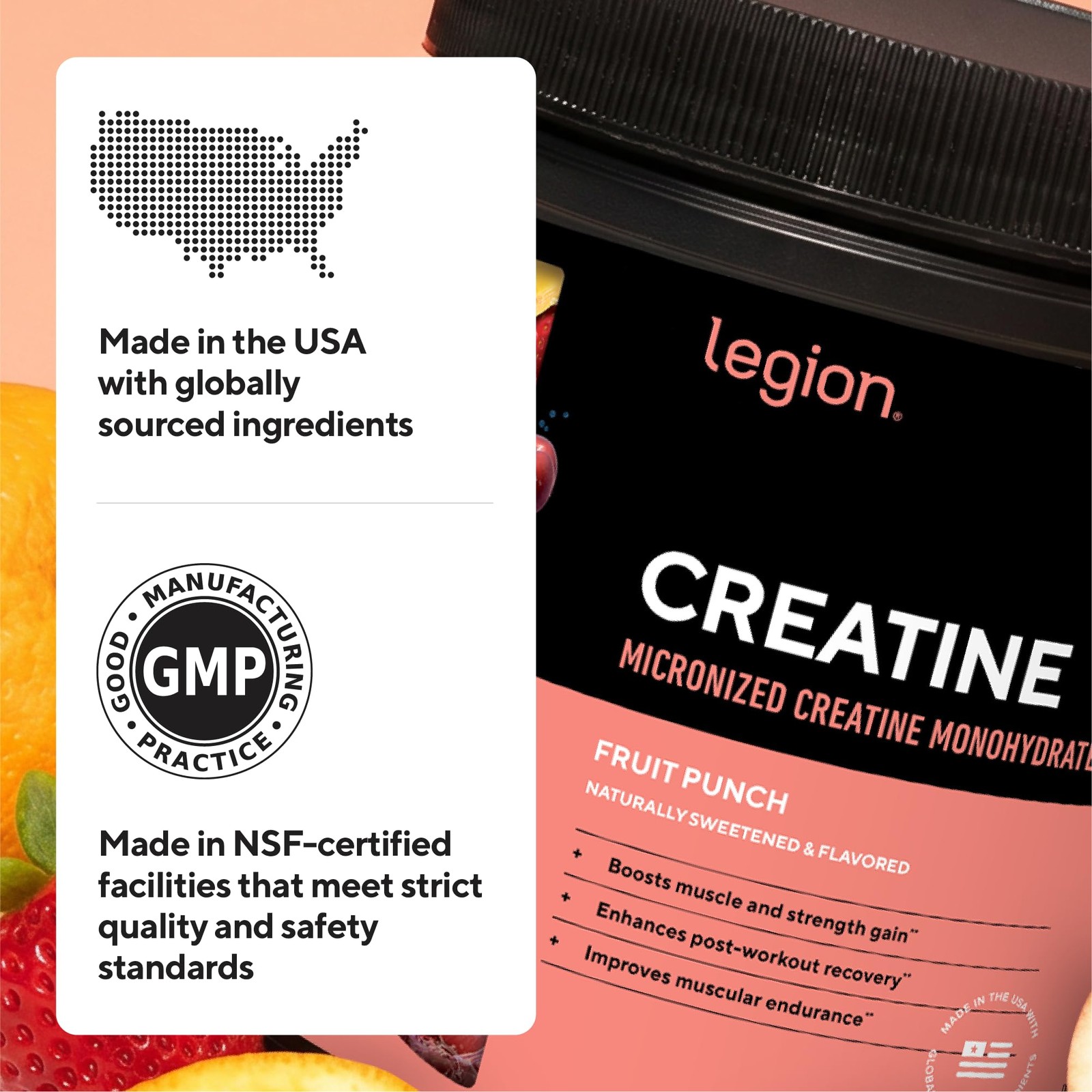 LEGION Micronized Creatine Monohydrate Supplement – Clean Creatine Powder…