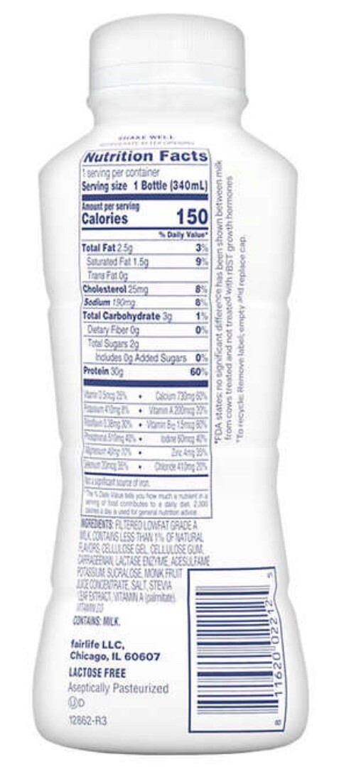 Fairlife Nutrition Plan Vanilla (11.5 fl., oz. 18pk) – BONUS 6 BOTTLES
