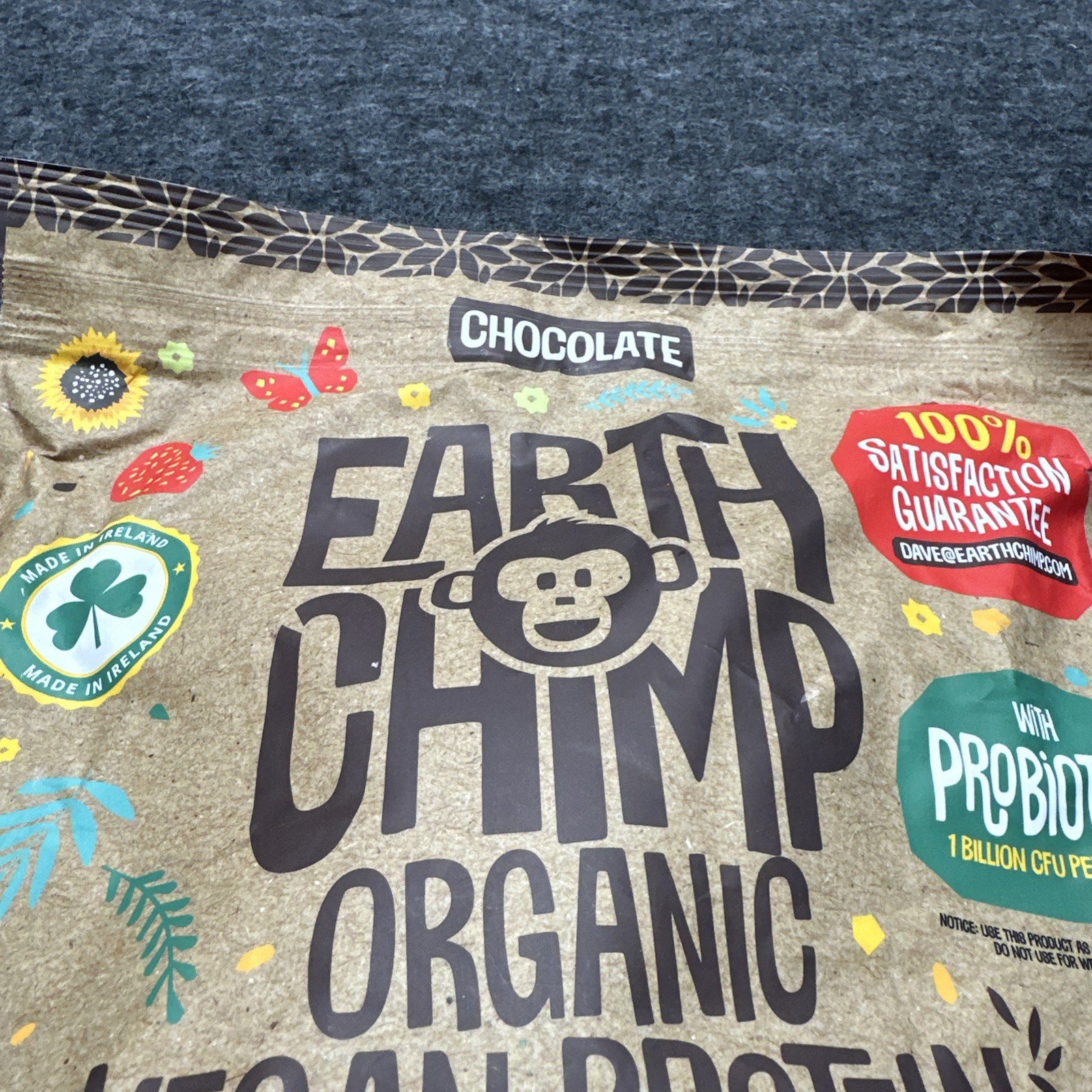 Earth Chimp Organic Vegan Protein Shake Mix – CHOCOLATE – 64 Oz 4 Lb