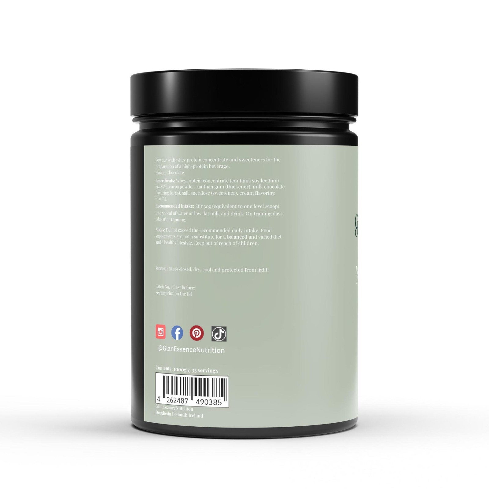 Whey Protein Powder 1kg Strawberry High Protein Shake Muscle Recovery
