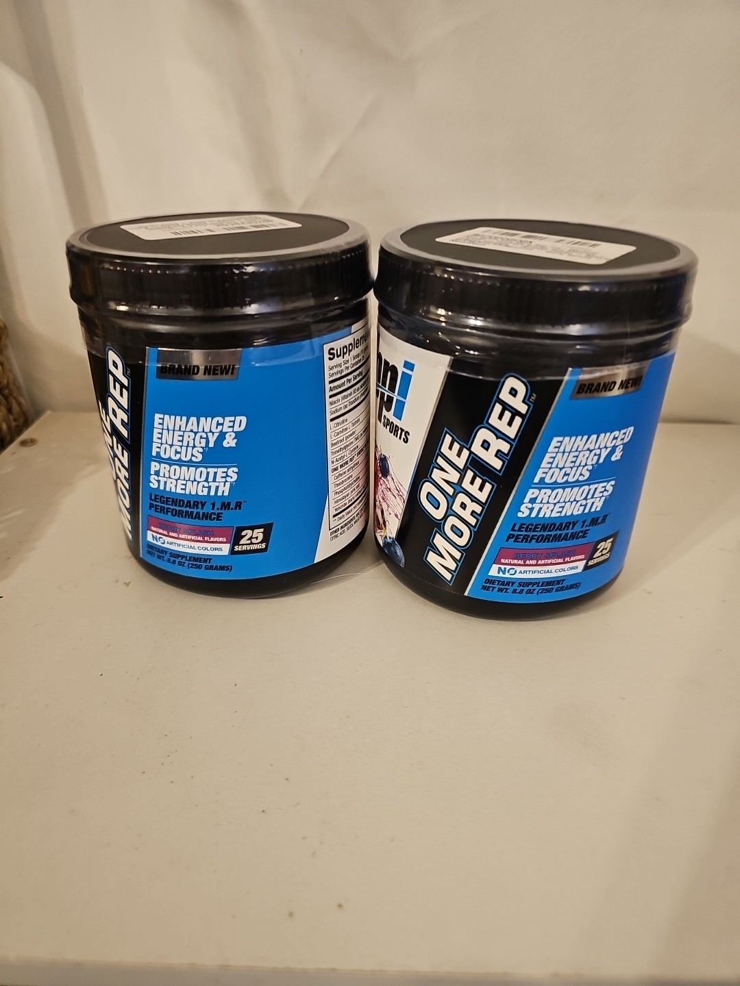 2 PACK -BPI Sports ONE MORE REP Berry Splash Legendary 1.M.R – 25 Serv EXP: 5/27
