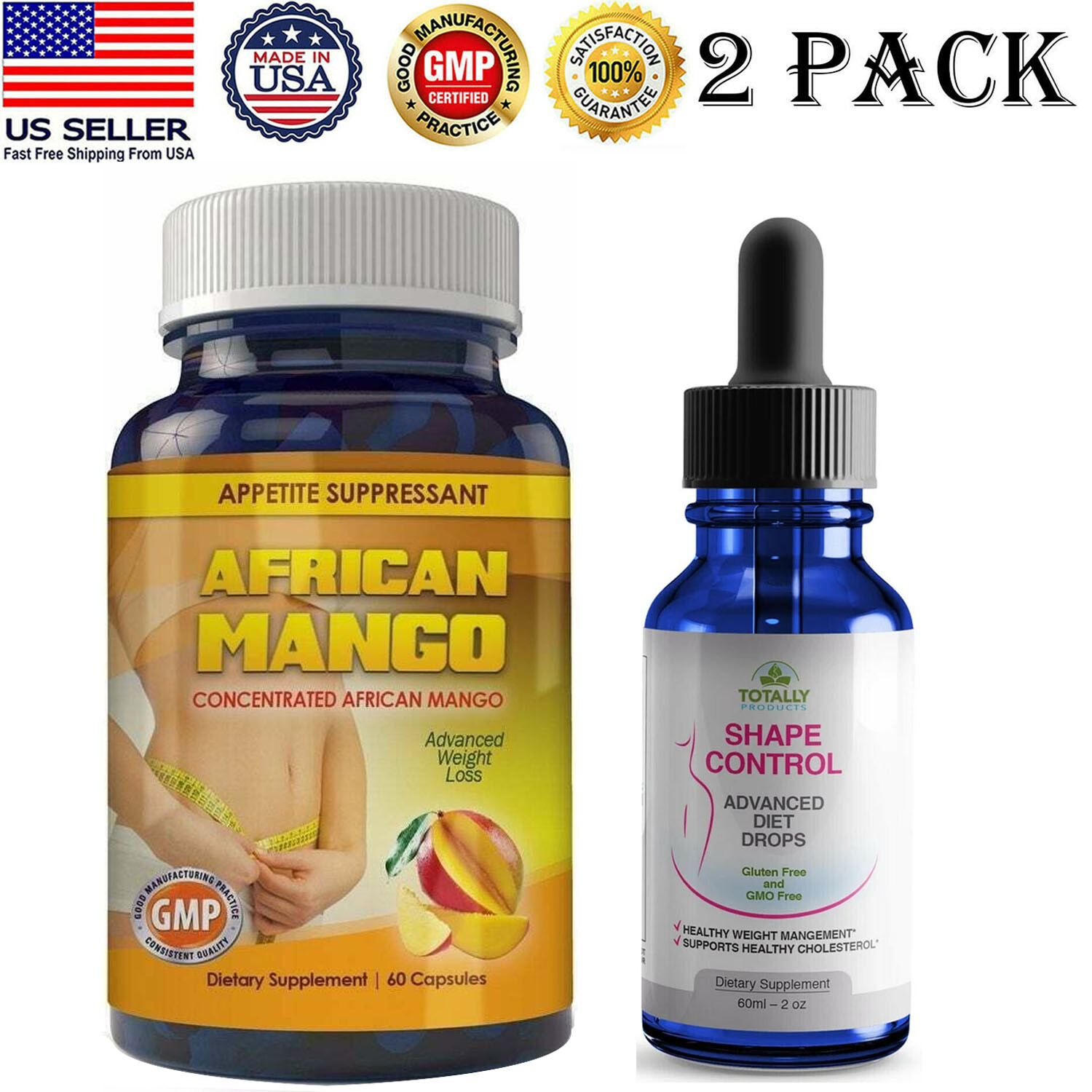 African Mango Extract Pills Weight Loss Diet Drops Fat Burn Appetite suppressant