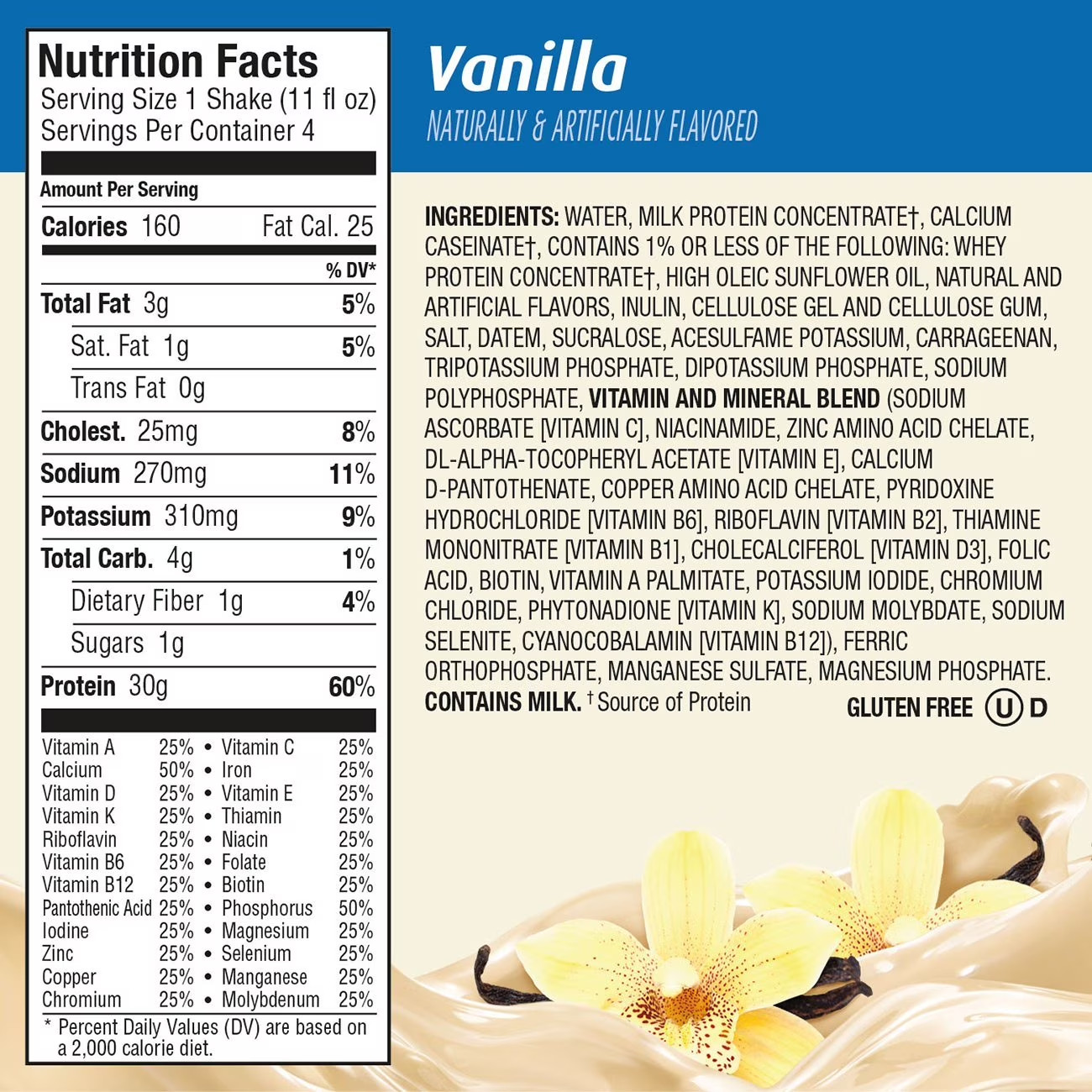 30G Protein Shakes, Vanilla, 11 Fluid Ounces (Pack of 4)
