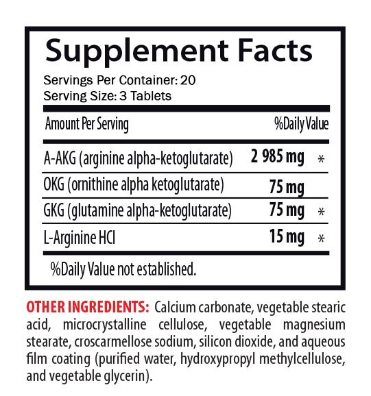 Focus Surge – NITRIC OXIDE BOOSTER – Muscle Drive 3 Bottles 180 Tablets