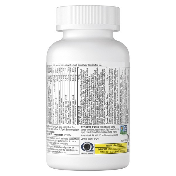 Kirkland Signature USDA Organic Multivitamin, 80 Coated Tablets for Adults