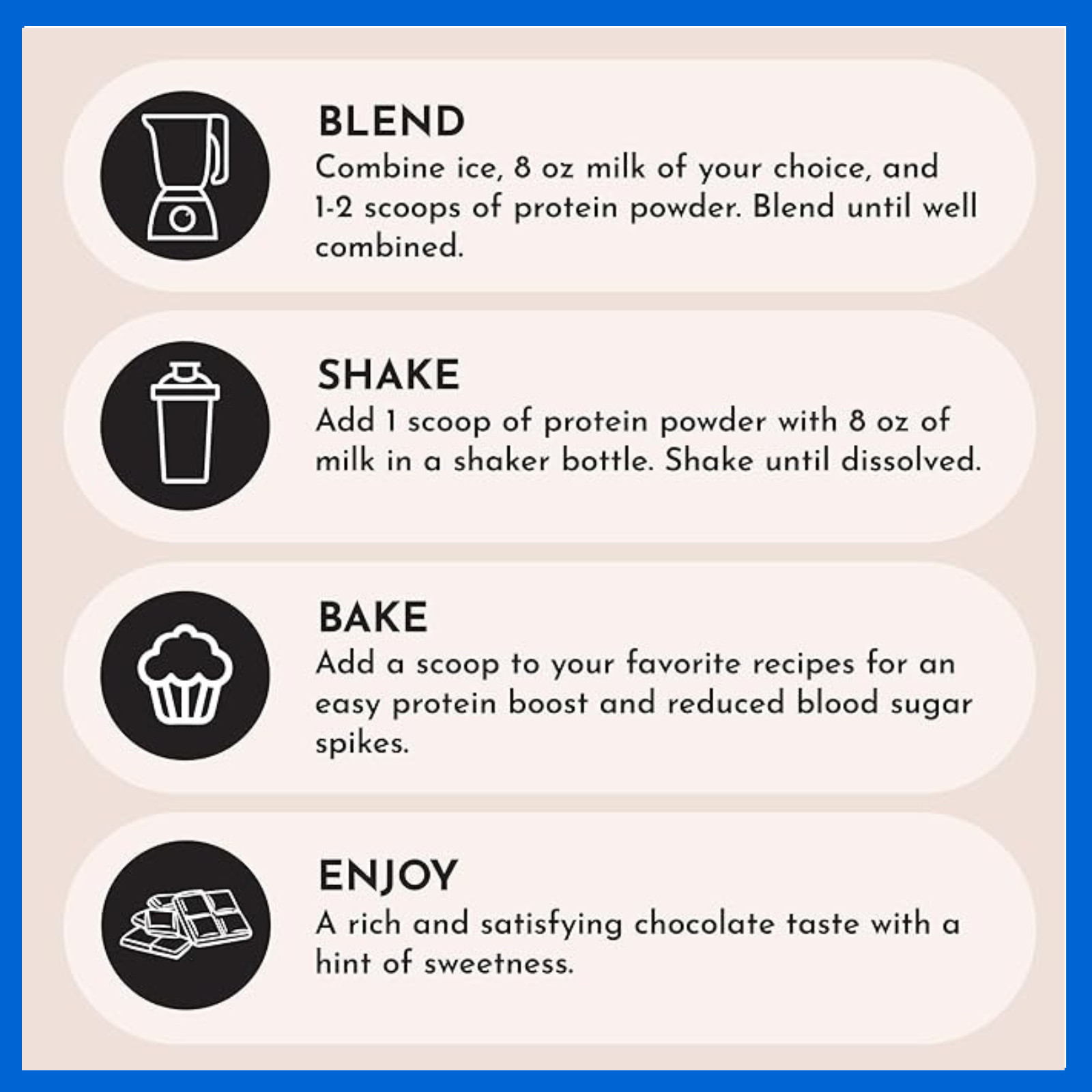 JUST Ingredients Protein Powder Chocolate – Grass-Fed Whey, 15 Servings, 24g