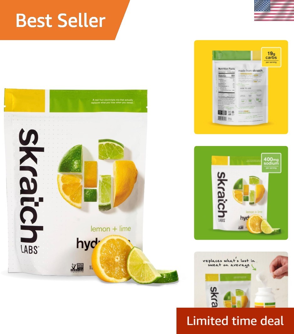 Lemon Lime Hydration Powder – Electrolyte Mix for Peak Performance, 20 Servings