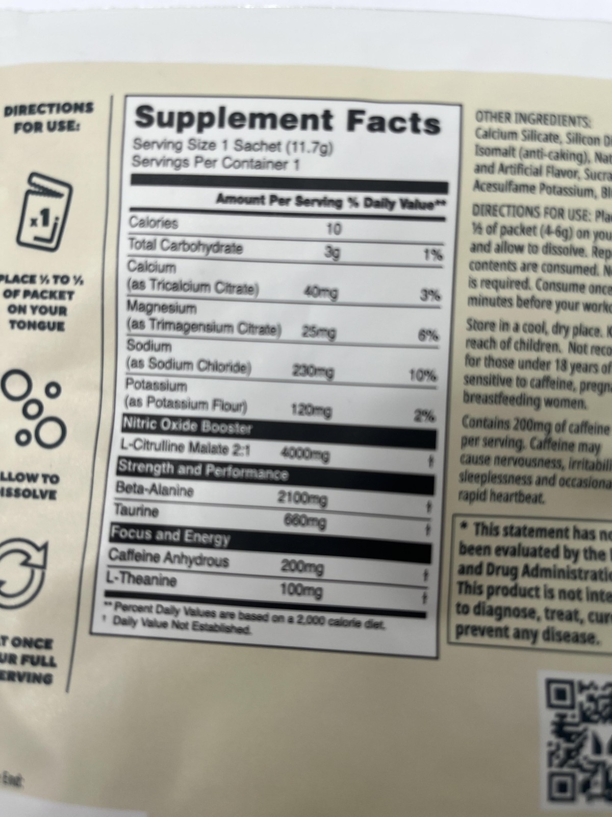 10pk Myprotein Origin Pre-Workout Sachets Blue Raspberry Dry Scoop Exp 08/26