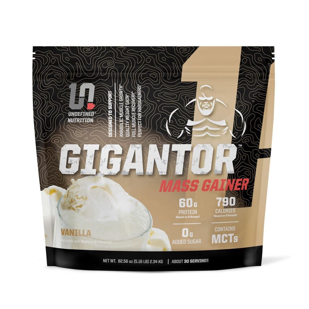 Undefined Nutrition Gigantor Mass Gainer by Brian Shaw 60g Protein, 30 Servin…