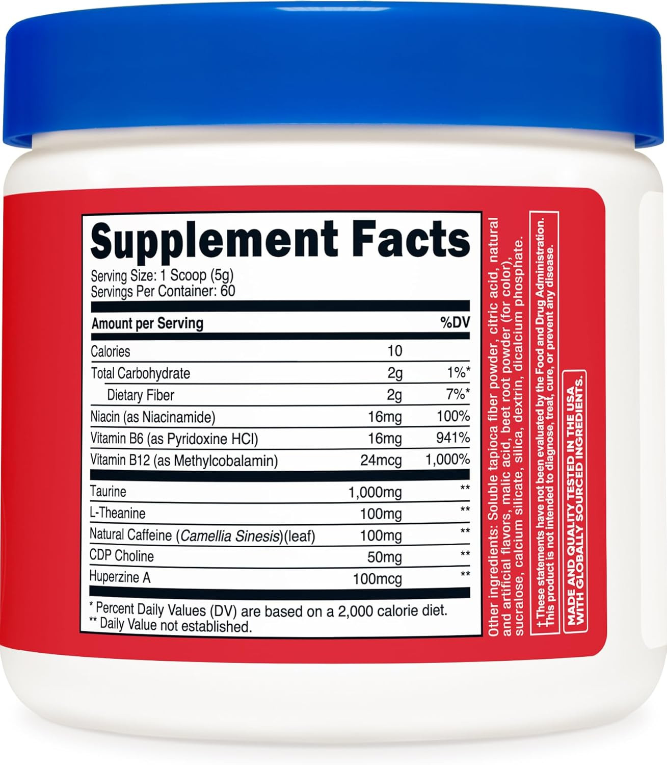 Nutricost Energy Complex (Fruit Punch) (60 Servings) – Clean Energy Powder, 300g