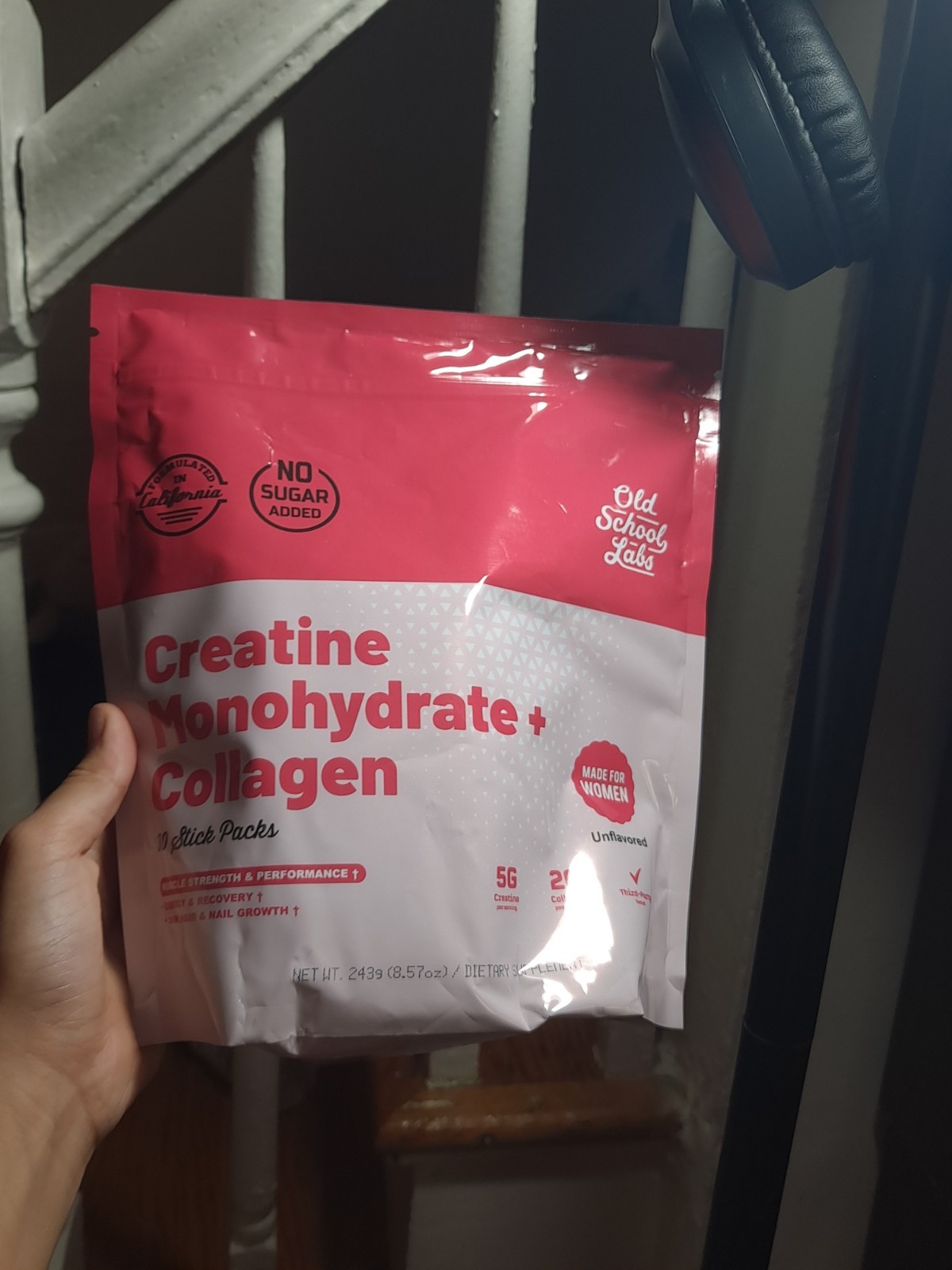 Old School Labs Creatine Monohydrate Collagen Made For Women 25 Quick Packs
