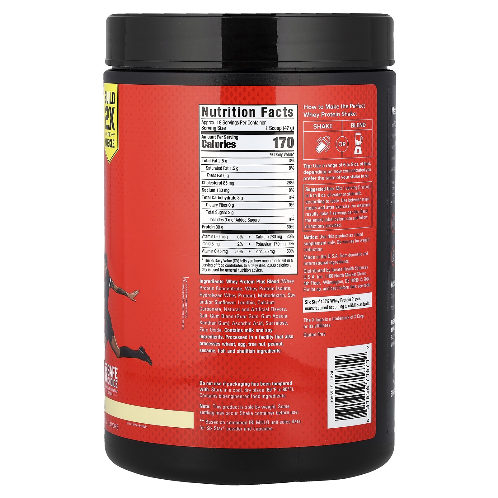 100% Whey Protein Plus, Vanilla Cream, 1.81 lbs (821 g)