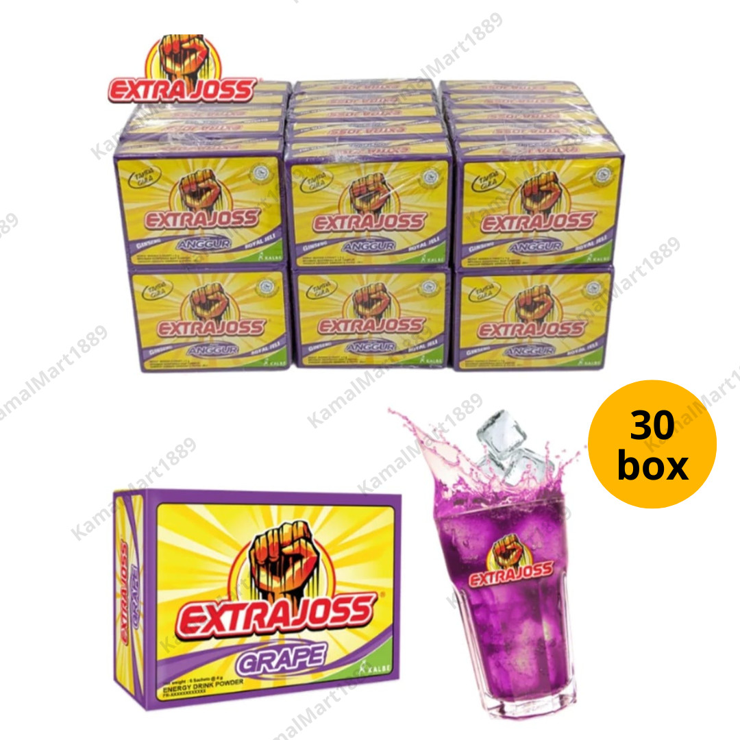 EXTRA JOSS Active Energy Drink Powder 30 Boxes 180 Sachets Halal SugarFree Boost
