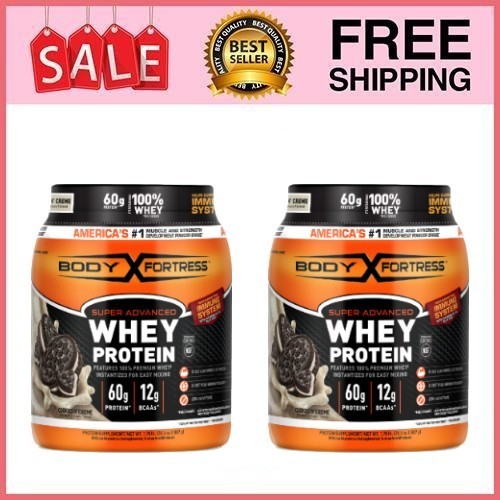 2 Pack Super Advanced Premium Whey Protein Powder, Cookies N’ Creme, 1.78 lbs Pk