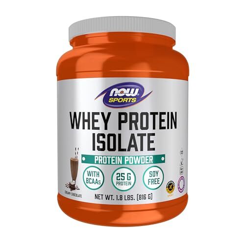 NOW FOODS Whey Protein Isolate Creamy Chocolate Powder 1.8 lbs.