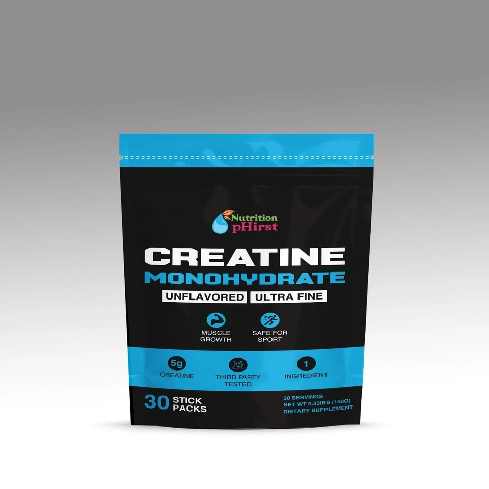Creatine 30 Stick Packs 5.45 oz Package Individual Servings