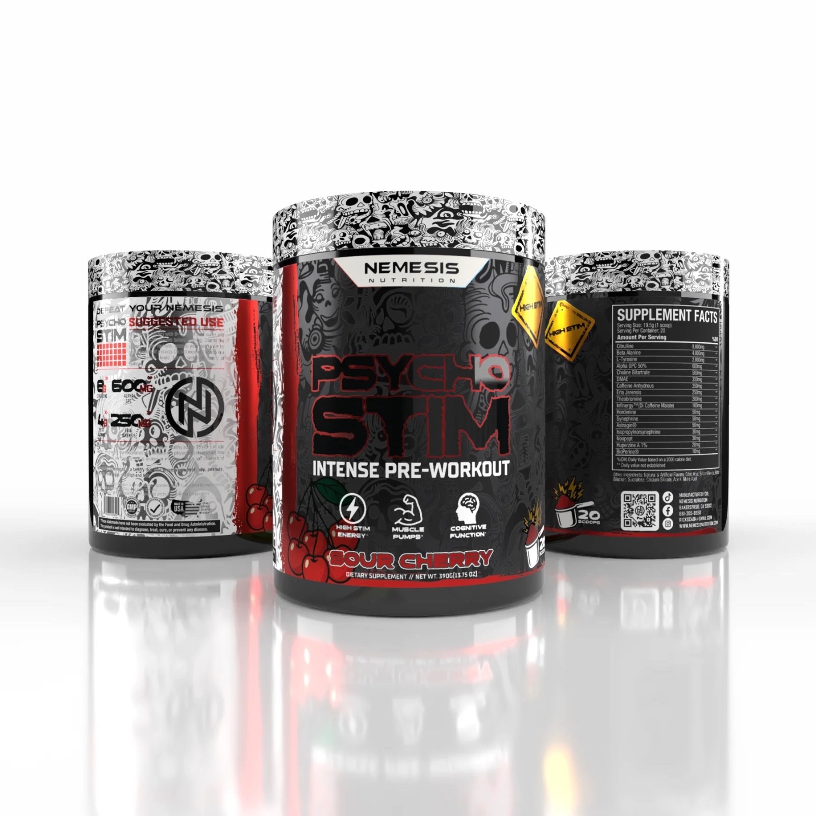 Happy Euphoric PSYCHO STIM HIGH STIM PRE-WORKOUT 2 Flavors see Description below