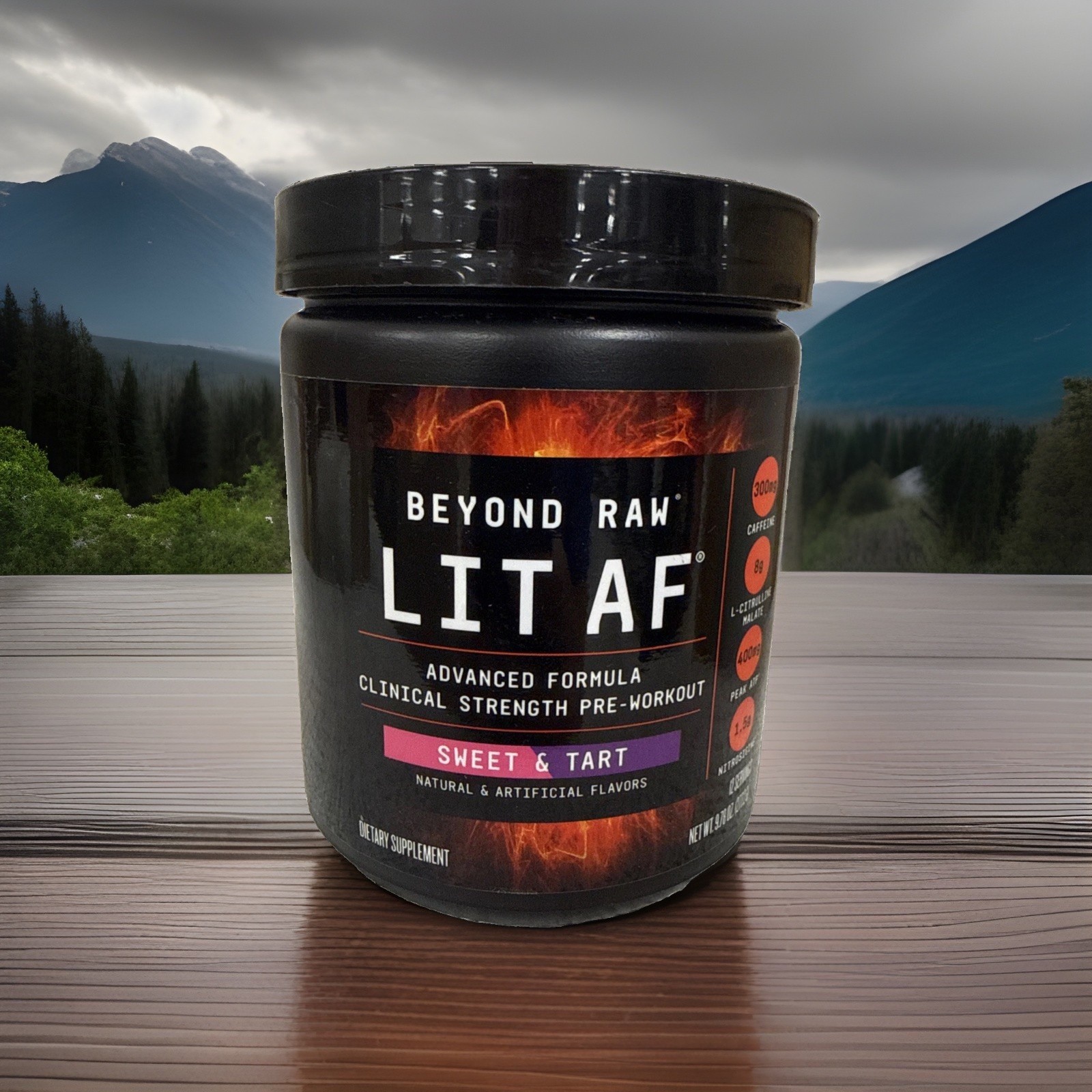 BEYOND RAW SWEET TART LIT AF ADVANCED FORMULA CLINICAL STRENGTH PRE-WORKOUT. NEW
