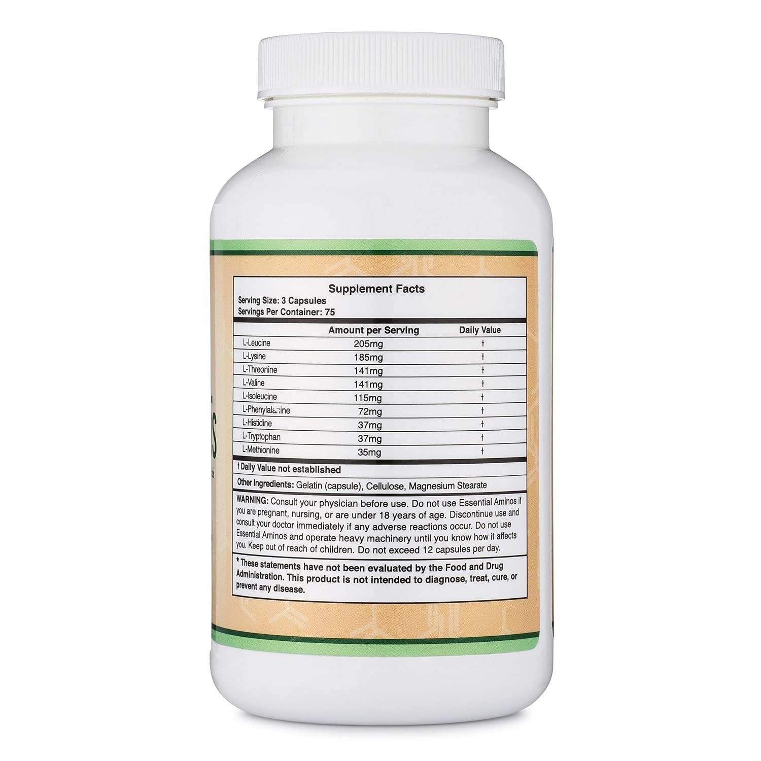 Essential Amino Acids Powder 9 Essential Amino Acid Blend 1 Gram Per Serving