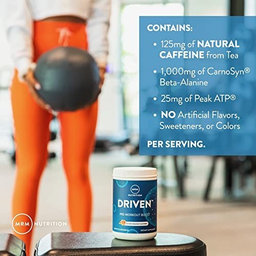 Pre Workout Powder – Energy & Focus Boost – 29 Servings, Strawberry Kiwi, Vegan,