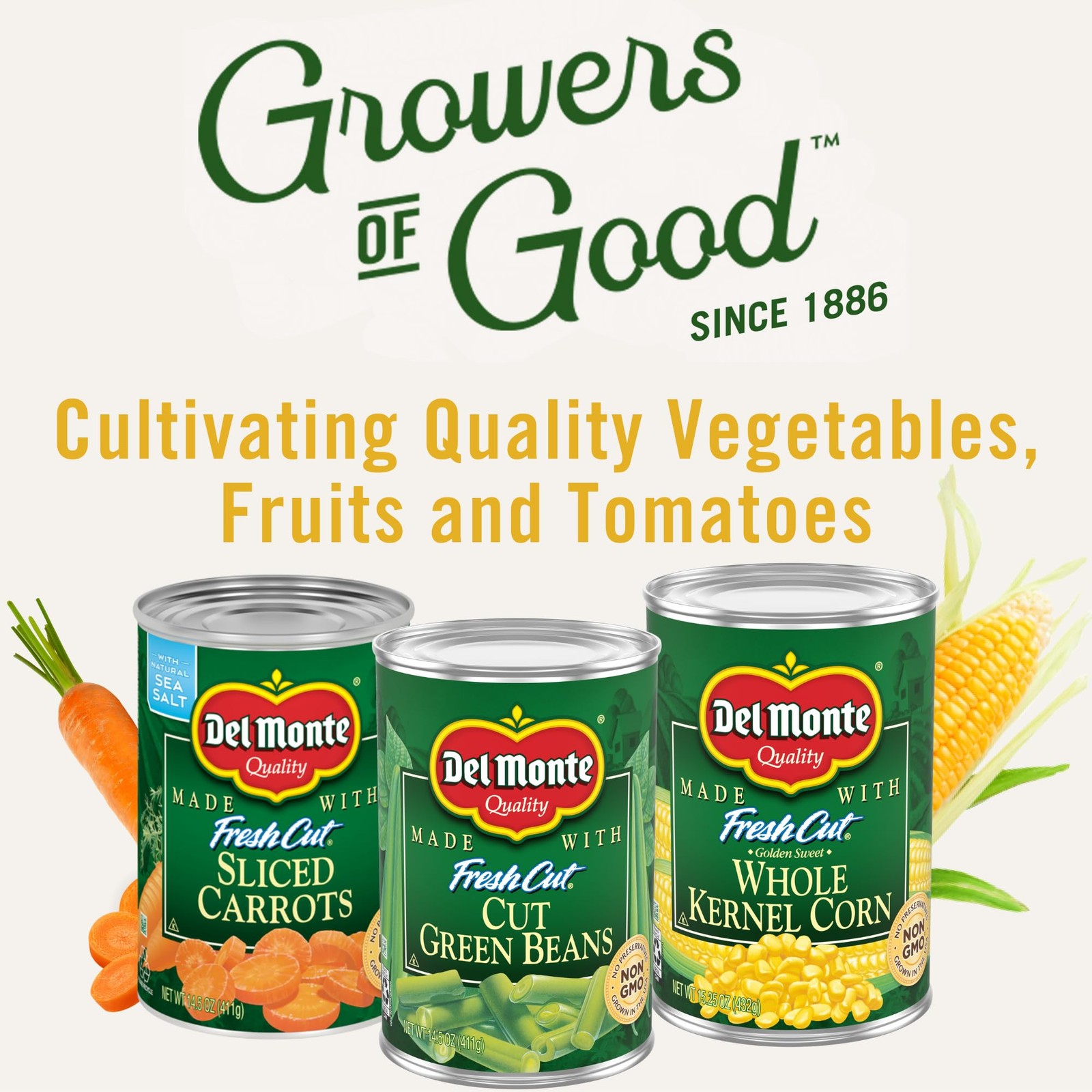 Del Monte Very Young Sweet Peas, 8.5 oz, Can 12 Pack