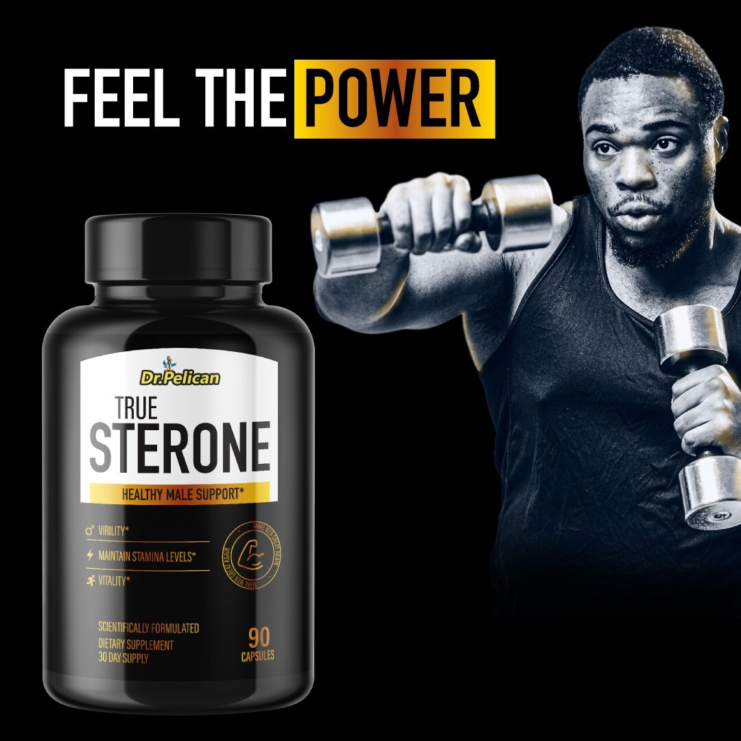 True Sterone- Bodybuilding & Men’s Health Support- 2 Bottles- 180 Capsules