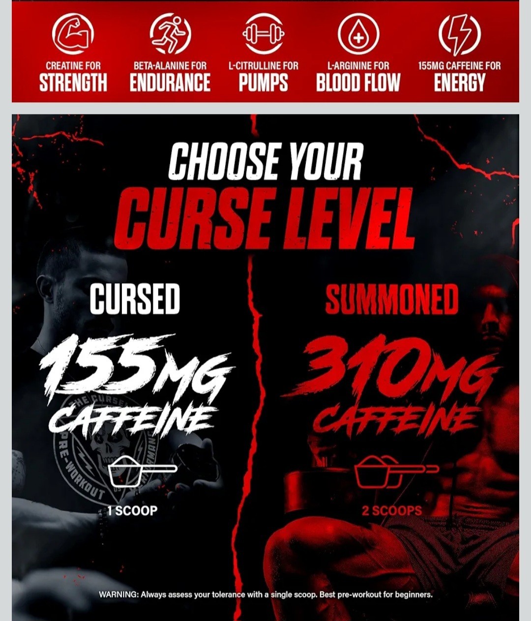 JNX The Curse! Pre-Workout, 50 Serv, 155mg Caffeine, Tropical Storm, 01/2028✨️