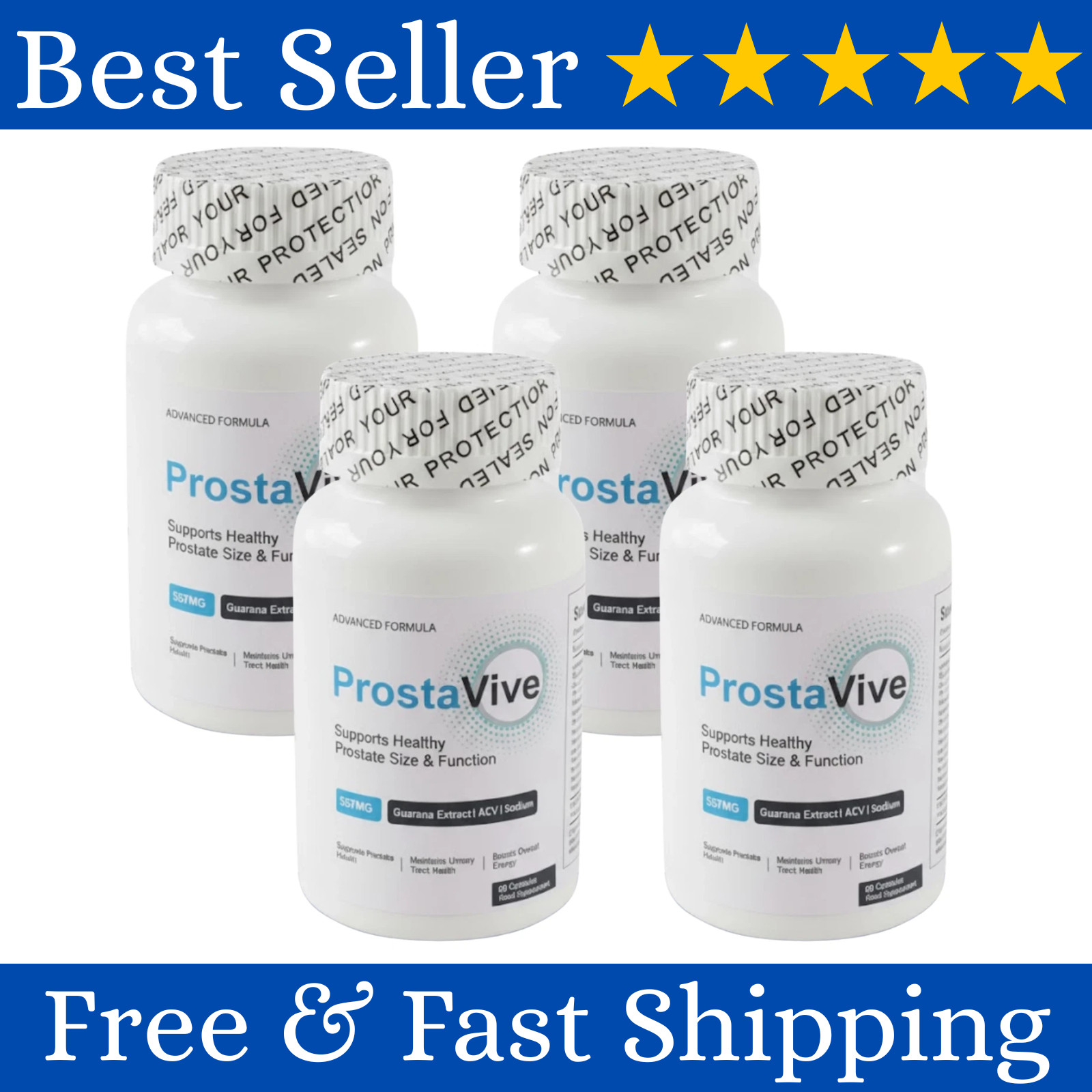 (4 Prosta Pack) Vive – Prostate Support- 60Capsules – USA