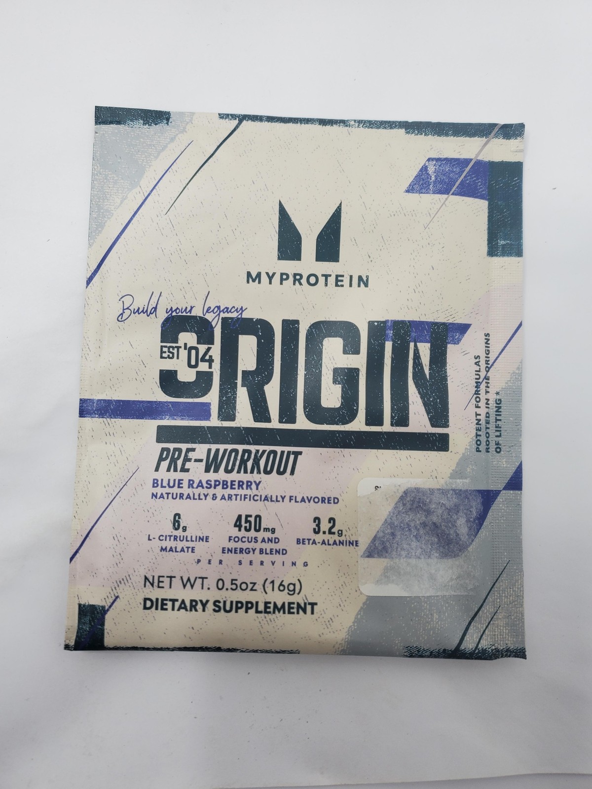 10pk Myprotein Origin Pre-Workout Blue Raspberry 0.5oz Sachets Exp 08/26
