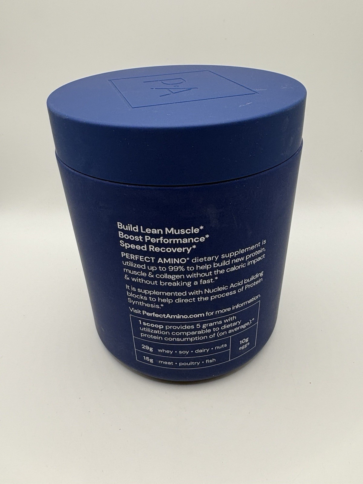 Perfectamino Powder BCAA & EAA Powder Pre & Post Workout 27.85 Oz Mixed Berry