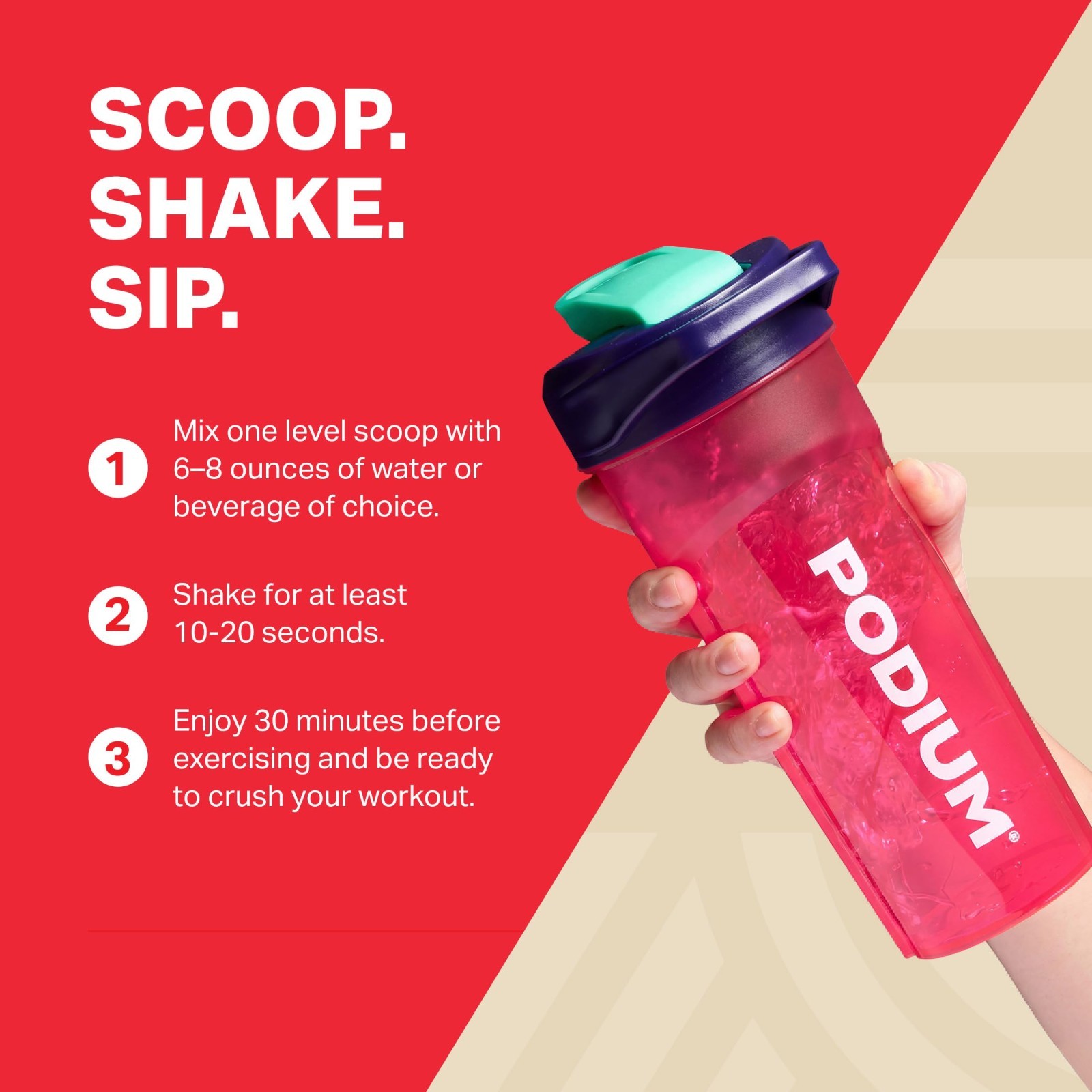 Pre Workout Powder – Sour Watermelon, 25 Servings, Beta Alanine & Caffeine, Glut