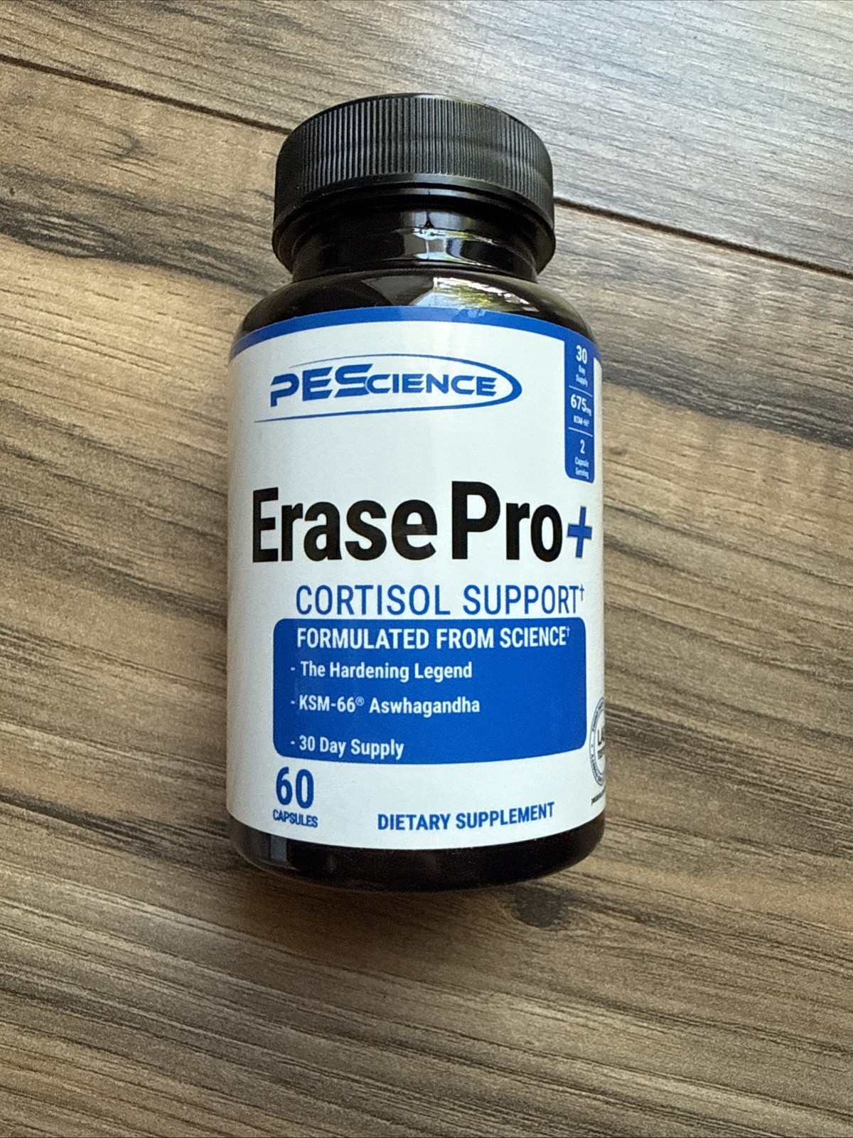 PEScienceErase Pro+ Natural Testosterone Booster Cortisol Support 60ct