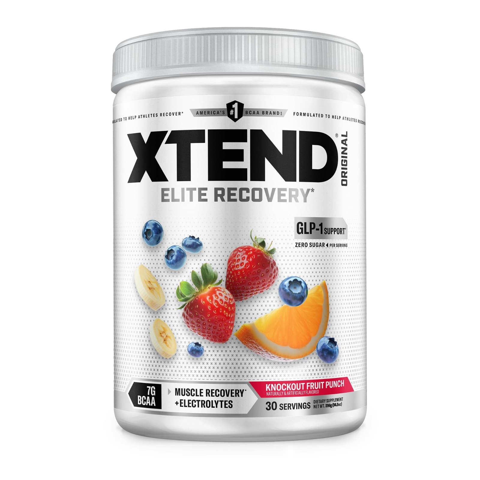 Zero Sugar BCAA Powder – 7g BCAAs, 30 Servings, Muscle Recovery & Energy Boost