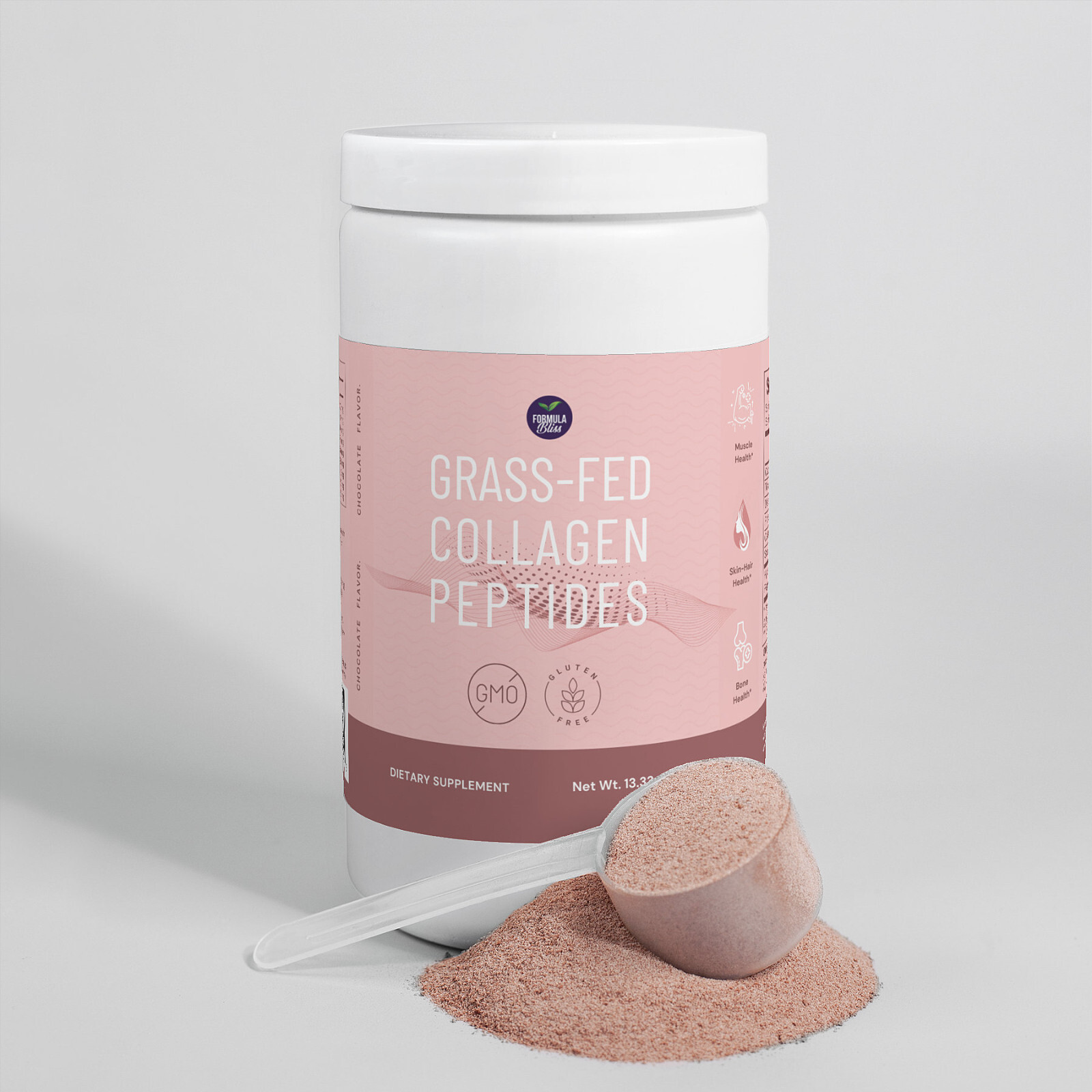 Organic Grass Fed Collagen Peptides Powder filled with collagen type 1 & 3