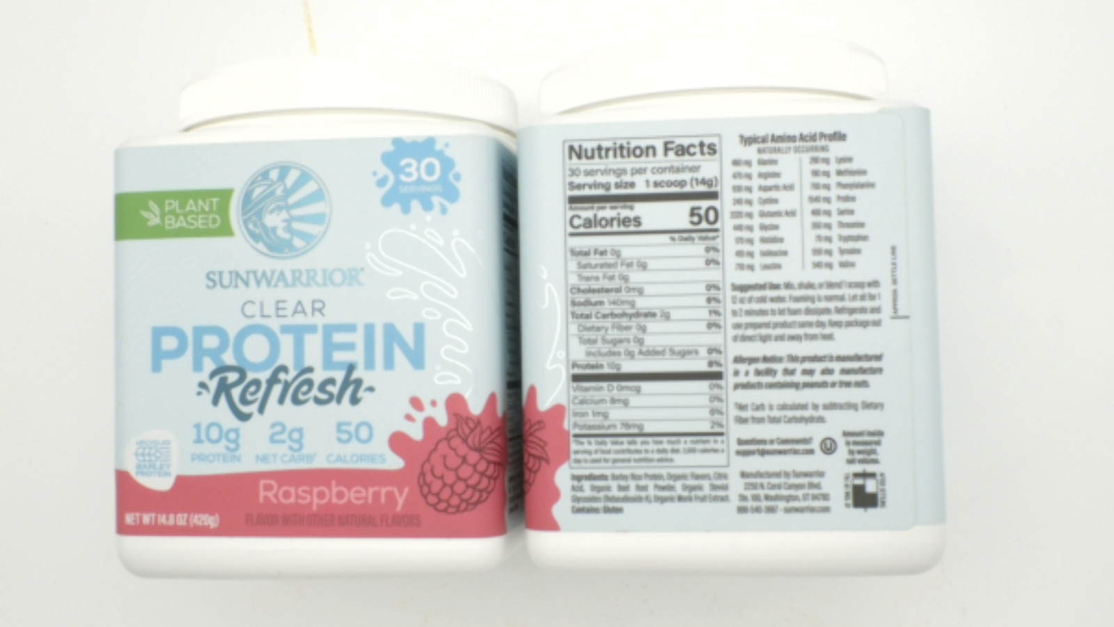 2x 4/27, Sunwarrior Clear Protein Powder Plant-Based Water Mix, Vegan and Refres