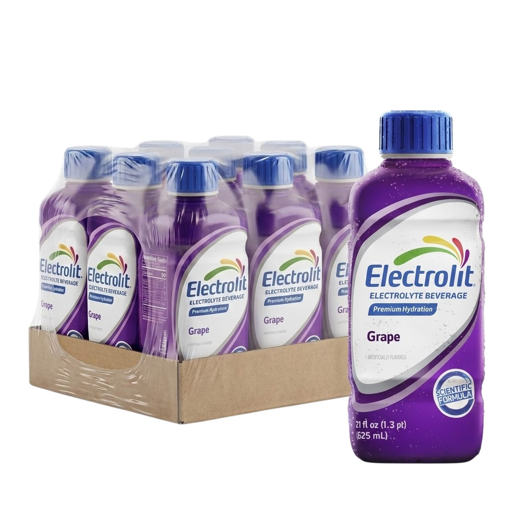 Electrolit Grape Hydration Drink 21 fl oz 10 Pack Electrolyte Beverage New USA